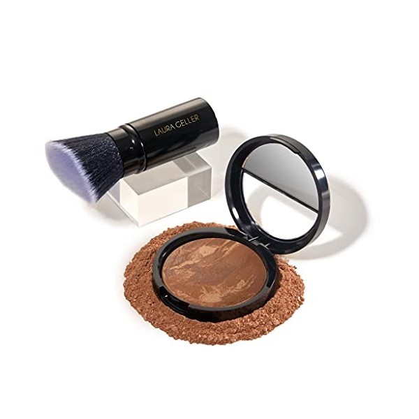 Laura Gel New York Fond de teint avec pinceau Kabuki 59 mm Caramel