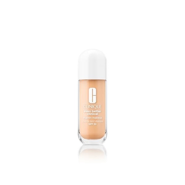 Clinique Even Better Clinical Fond de Teint Vitaminé SPF 50 Vitamines C, E + B3 | Couvrance Légère + Fini Radieux, 30 ml