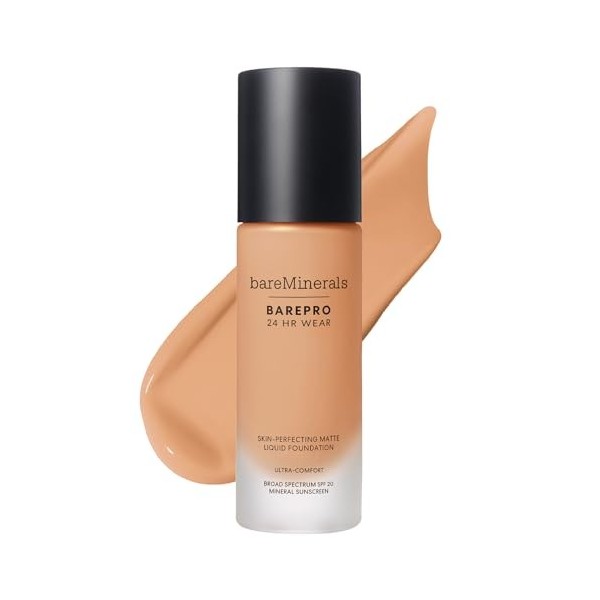 Barepro 24HR Wear Fond de teint liquide mat minéral SPF20 Med. 37 Chaud 30 ml