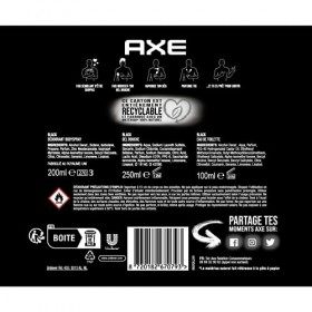 Axe Coffret Black - 1 Gel Douche 250ml & 1 Déodorant Homme 200ml & 1 Eau de Toilette 100ml