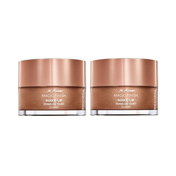 Mousse de maquillage Classic Duo 2 x 30 ml – Fond de teint, base, poudre et anti-cernes 4 en 1 – Couvre le teint, illumine