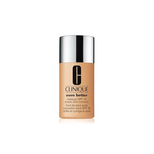 Clinique Even Better Fond de Teint SPF 15 | Couvrance Moyenne + Fini Naturel | Vitamine C | Unifie le Teint + Réduit les Tach
