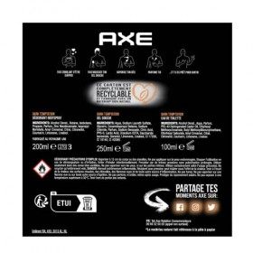 AXE Coffret cadeau Homme Dark Temptation avec 1 trousse et 3 produits, une eau de toilette de 100 ml, un déodorant de 200 ml 
