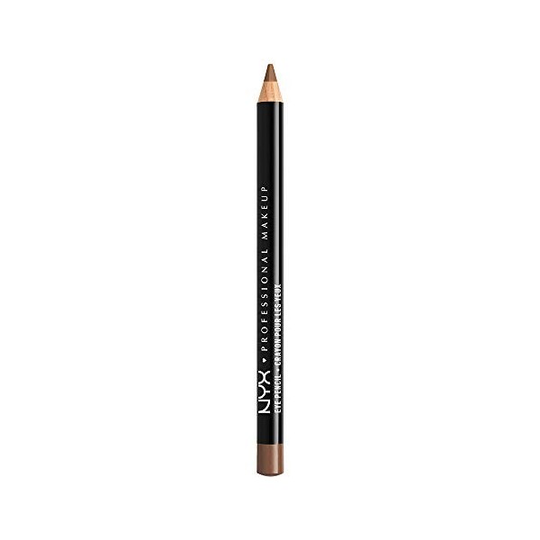 NYX Professional Makeup - Slim Eye Pencil - Crayon eyeliner - Fins et affûtés - Formule crémeuse - Longue tenue - Light Brown