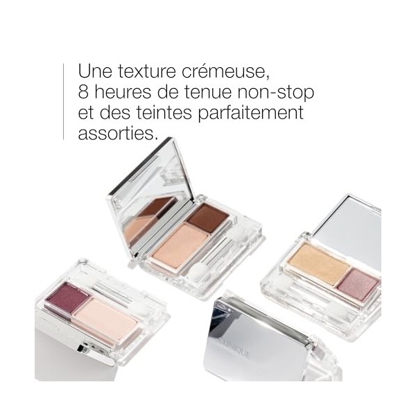 Clinique All About Shadow Palette Ombres à Paupières 2 couleurs | Tenue 8 heures, Convient aux yeux sensibles
