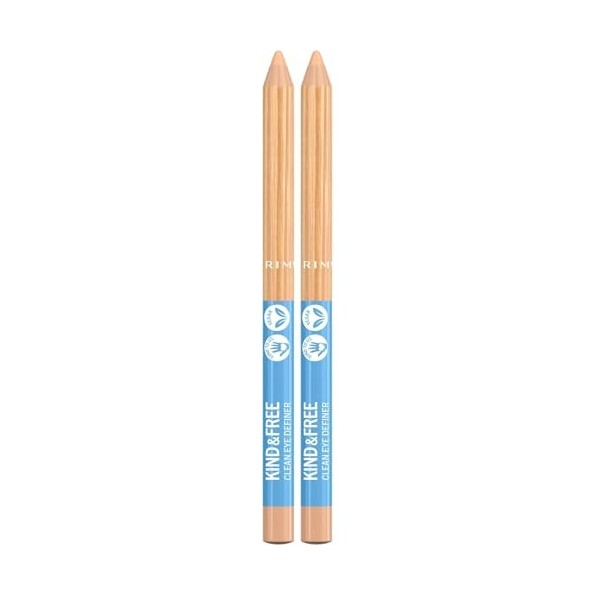 Rimmel - Crayon Liner Kind & Free - 05 CREAMY WHITE, 1.1G Lot de 2