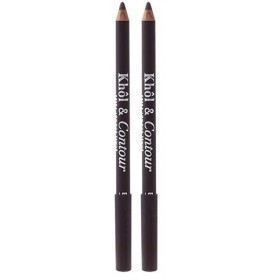 Bourjois - Khôl & Contour Crayon Yeux Couleur intense - 04 BRUN-DEPENDANTE - 1,2 g Lot de 2 