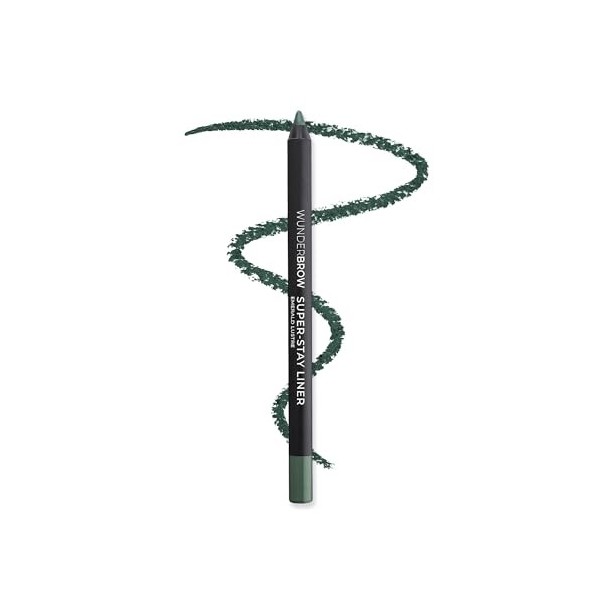 WUNDERBROW Super Stay Crayon Eyeliner 24h – Waterproof et anti-bavures – Teinte : Vert Émeraude Brillant