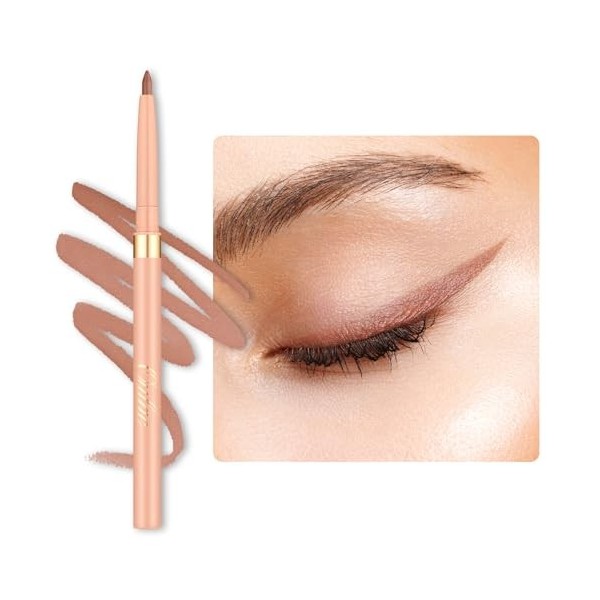 OULAC Crayon Yeux Waterproof, Eye Liner et Lip Liner Nu Mat avec Couleur Intense, Eyeliner Anti-salissures Texture Lisse et C