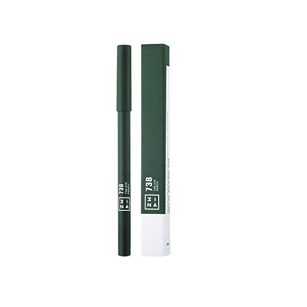 3INA MAKEUP - The Eye Pencil 738 - Vert foncé - Crayon pour les Yeux - Formule Longue Durée - Texture Crémeuse - Couleur Inte