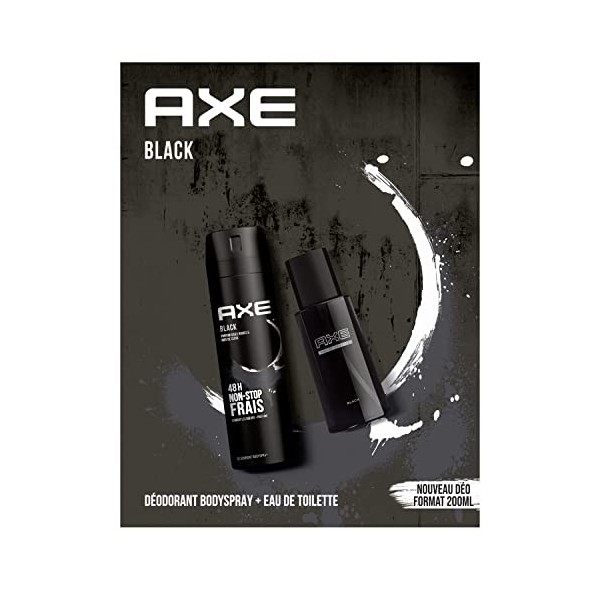 AXE Coffret 2 Produits Homme Eau de Toilette & Déodorant Black, Idée Cadeau Homme Original