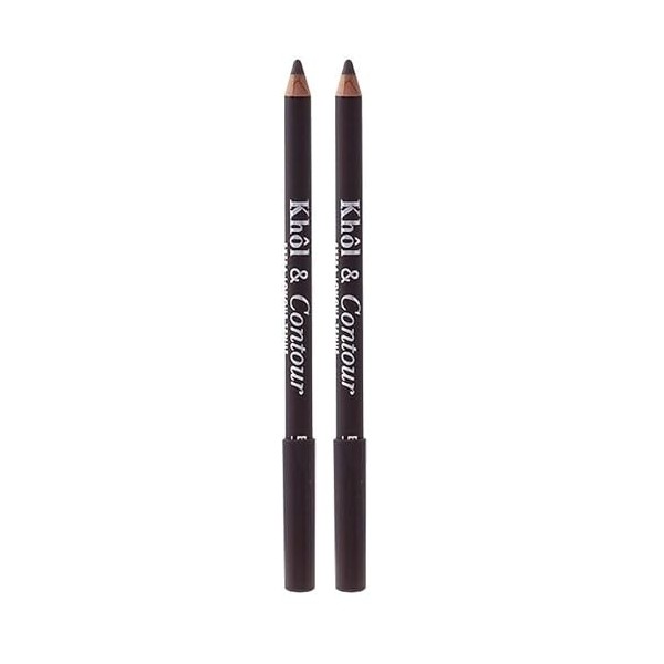 Bourjois - Khôl & Contour Crayon Yeux Couleur intense - 04 BRUN-DEPENDANTE - 1,2 g Lot de 2