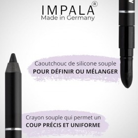 Impala - Crayon Pour les Yeux Waterproof Avec Gomme en Silicone | 01 Noir Mat | Ligne Définie ou Effet Flouté | Texture Créme