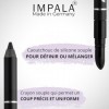 Impala - Crayon Pour les Yeux Waterproof Avec Gomme en Silicone | 01 Noir Mat | Ligne Définie ou Effet Flouté | Texture Créme