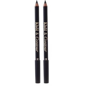 Bourjois - Khôl & Contour Crayon Yeux Couleur intense - 02 Ultra Black - 1,2 g Lot de 2 