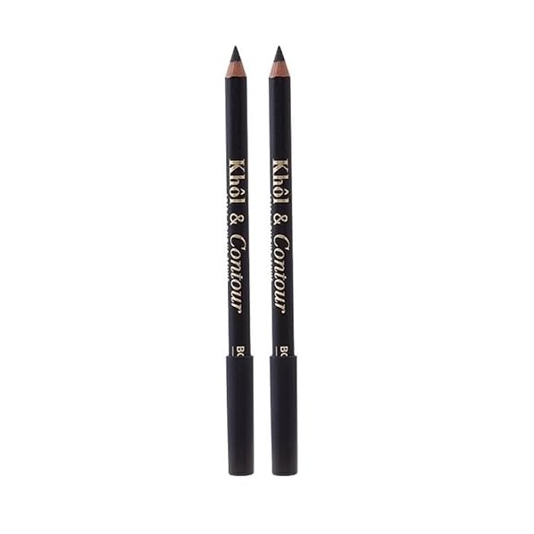 Bourjois - Khôl & Contour Crayon Yeux Couleur intense - 02 Ultra Black - 1,2 g Lot de 2 