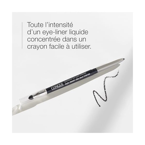 Clinique Quickliner Stylo Dessin des Yeux Intense | Résistant à lEau, Ne Coule Pas + Convient aux Yeux Sensibles