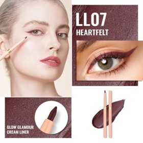 OULAC Crayon Yeux Waterproof, Eye Liner et Lip Liner Prune Mat avec Couleur Intense, Eyeliner Anti-salissures Texture Lisse e