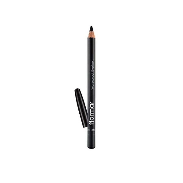 Flormar Eyeliner Waterproof – crayon eyeliner longue tenue, noire intense, application facile – kajal yeux waterproof à la vi