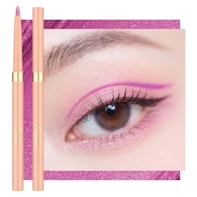OULAC Crayon Yeux Waterproof, Eye Liner et Lip Liner Rose lilas Mat avec Couleur Intense, Eyeliner Anti-salissures Texture Li