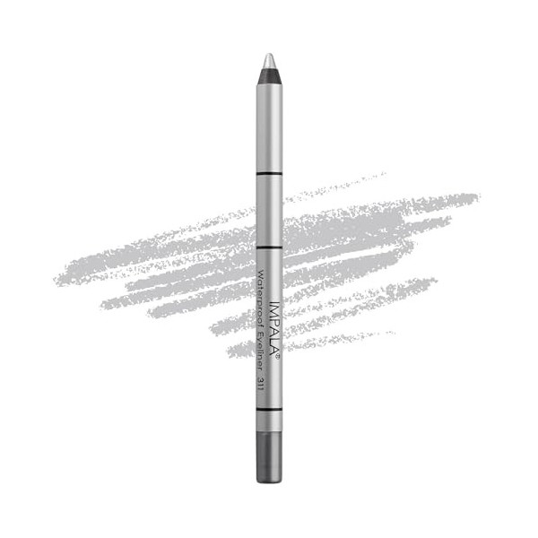 Impala - Crayon Yeux Crémeux et Waterproof | Couleur 311 Argent | Contour Défini ou Effet Fumé | Texture Dense et Crémeuse | 