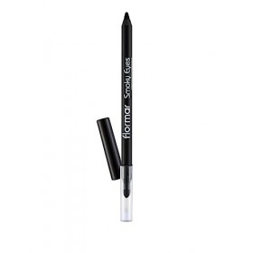 Flormar Smoky Eyes Waterproof Eyeliner – crayon yeux waterproof longue tenue avec applicateur éponge – couleur intense, textu