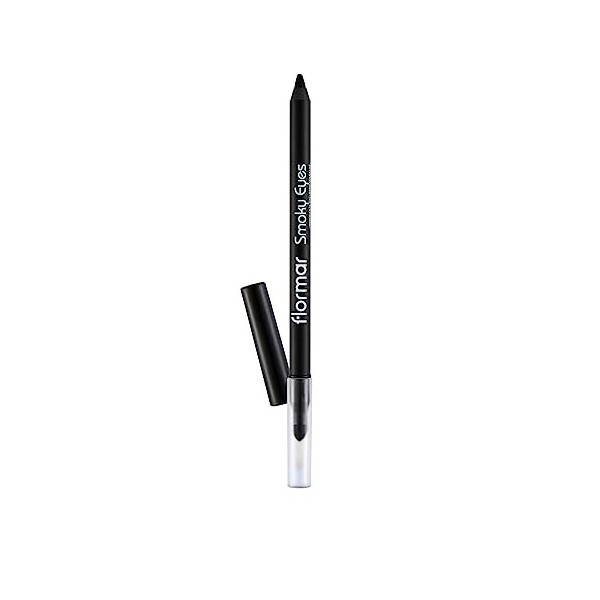 Flormar Smoky Eyes Waterproof Eyeliner – crayon yeux waterproof longue tenue avec applicateur éponge – couleur intense, textu