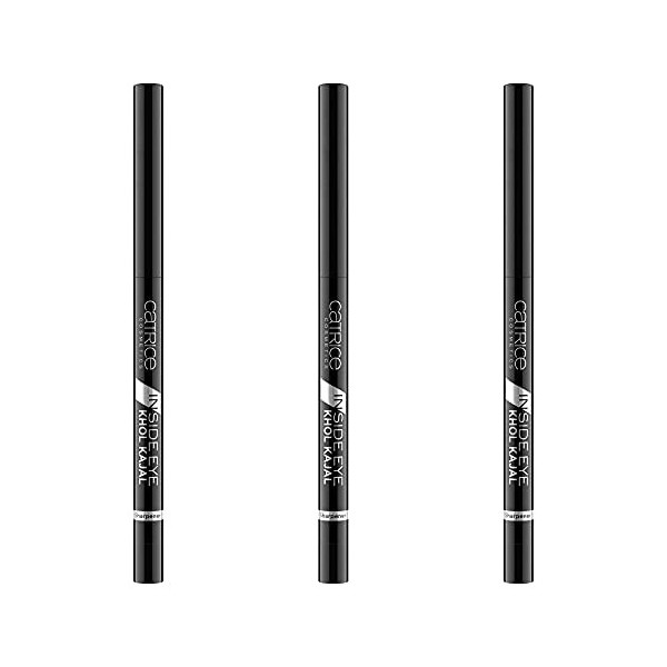 Catrice Inside Eye Khol Kajal, schwarz, Kajalstift Nr. 010 Black Is The New Black, 3er Pack 3 x 0,3g , Kohle, Make up