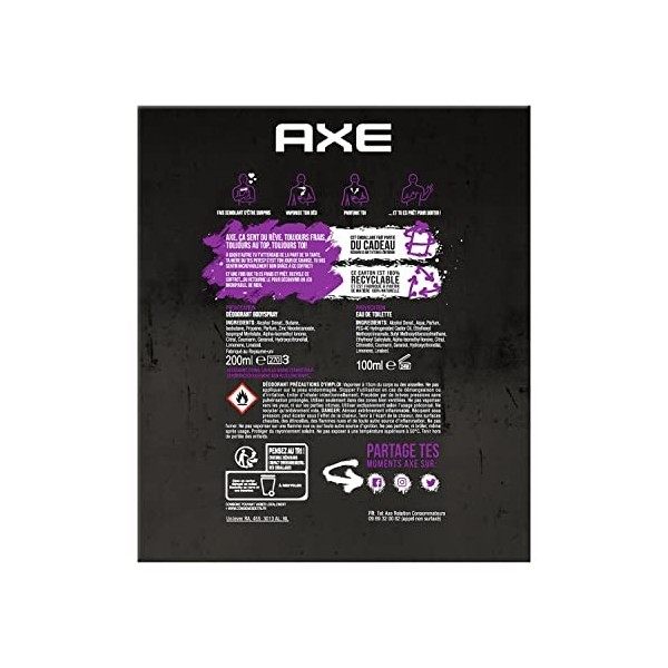 AXE Coffret 2 Produits Homme Eau de Toilette & Déodorant Provocation, Idée Cadeau Homme Original
