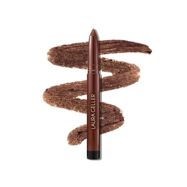 LAURA GELLER NEW YORK Matita Occhi Lunga Tenuta Kohl Kajal Dark Brown Kohl – Matita per Occhi Idratante e Intensa con Tempe