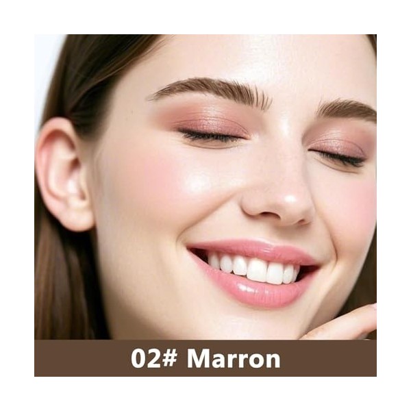 Erinde Crayon Sourcils Microblading 2 en 1, Crayon Sourcils Waterproof, Pointe Multi-Ramifications et Pointe Précise, Maquill