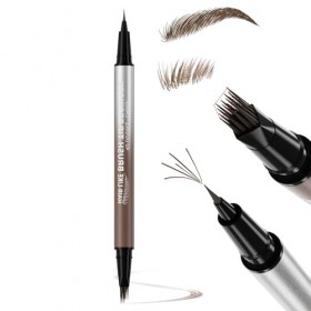 Erinde Crayon Sourcils Microblading 2 en 1, Crayon Sourcils Waterproof, Pointe Multi-Ramifications et Pointe Précise, Maquill