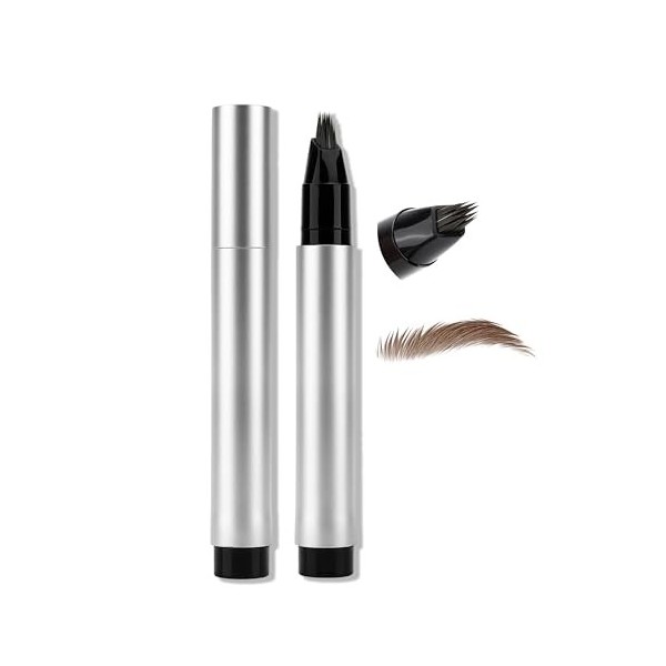 Erinde Stylo à Sourcils Microblading Marron, Longue Tenue Waterproof, Anti-Bavure Ultra Précis, Effet Naturel Poil à Poil, Ap