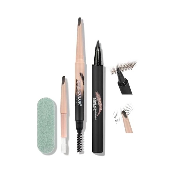 Anglicolor Crayon Sourcil,Pointe Pinceau Précise pour des Sourcils Naturels et Épais,Tenue Toute la Journée,Crayon Sourcils M...