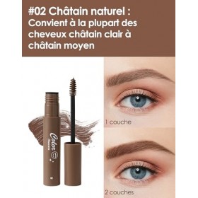 Erinde Mascara à Sourcils et Eyebrow Gel,Gel Haute Pigmentation,Résultat Précis et Naturel,Application Facile,Longue Tenue,Ré