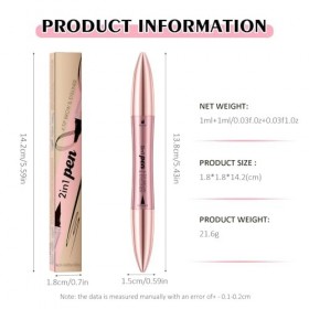 2 en 1 Crayon à sourcils, Eye-liner, Crayon microblading à double extrémité avec applicateur à pointe micro-fourche à 4 broch