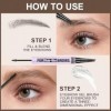 BUTBU Crayon à Sourcils liquide, 3D Crayon Sourcil Microblading, Crayons Yeux, Express Brow Ultra Slim, Teinture Sourcil, Lon