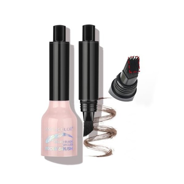 Anglicolor Version Améliorée Crayon Sourcil Waterproof,Microblading Sourcil,Stylo Sourcil Effet Poil,Pinceau à sourcils angul...