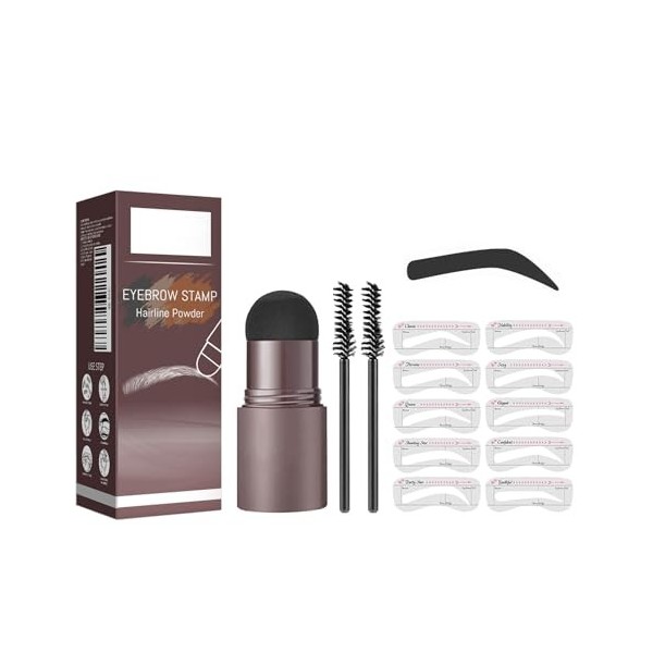 Clawrex Lot de 10 pochoirs à sourcils étanches - Avec 10 pochoirs à sourcils réutilisables - Longue durée - Naturel - Multifo...