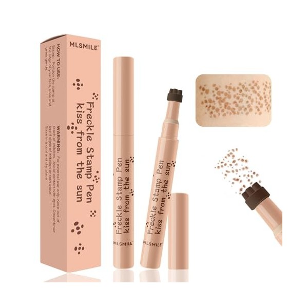 Stick à Faux Taches de Rousseur, Effet Naturel, Waterproof et Tenue Longue, Application Facile 01 Châtain clair Maquillage d...