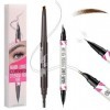 BUTBU Crayon à sourcils liquide, Stylo à sourcils double pointe, 3D Crayon Sourcil Microblading, Crayons Yeux, Express Brow U