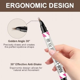 BUTBU Crayon à sourcils liquide, Stylo à sourcils double pointe, 3D Crayon Sourcil Microblading, Crayons Yeux, Express Brow U