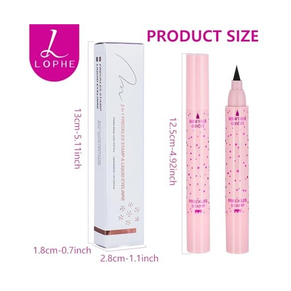 LOPHE Stylo à Taches de Rousseur Double Fonction Clair, Taches Naturelles Imperméables, Application Facile, 2.2 ml