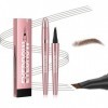 TENGWA 2 Pièces Microblading Crayon Sourcil Maquillage Longue Tenue Eyebrow Pencil Brun Foncé Crayon Maquillage 3D Waterproof...