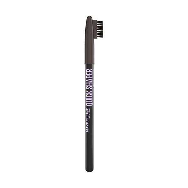 Maybelline New York - Crayon à Sourcils Quick Shaper - Fini Naturel Haute Précision - Tenue Longue Durée - Teinte : 06 Black 