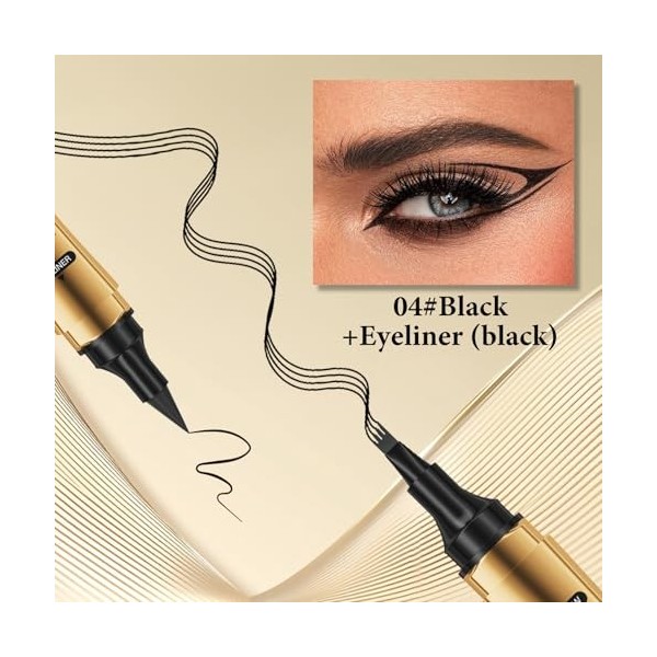 2 En 1 Crayon à sourcils liquide, 3D Tatouage Crayon à Sourcils Crayon Imperméable & Longue Durée Sourcil pour le Maquillage ...