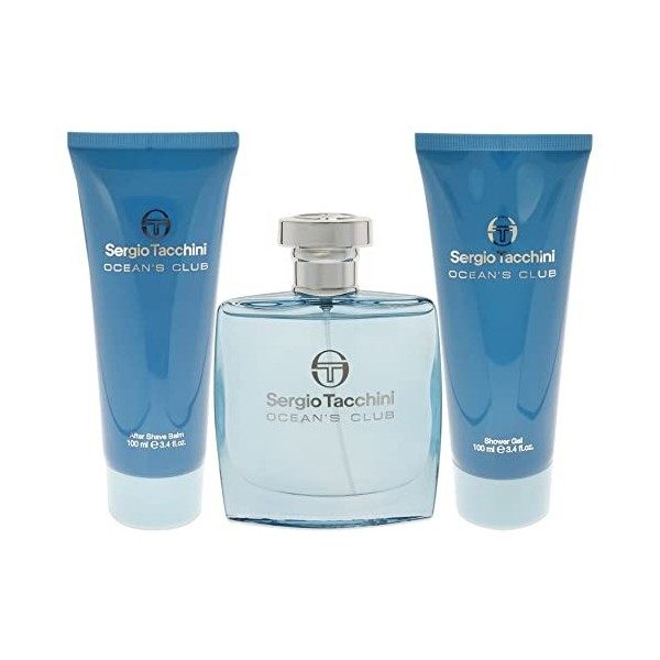 Sergio Tacchini Ocean Club Coffret cadeau Eau de toilette 100 ml Gel douche 100 ml Baume après-rasage 100 ml