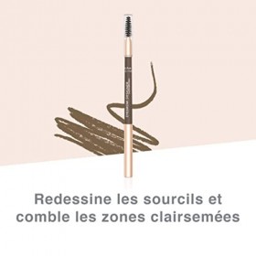 M. Asam MAGIC FINISH Crayon sourcil marron clair 0,28 g – Avec mine rétractable ultra-précise, brosse intégrée pour discipl