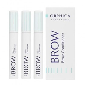 ORPHICA BROW Sérum pour sourcils 3 x 4 ml pour sourcils forts et pleins - Avec extrait dortie et de ginseng - Peptides - Gel