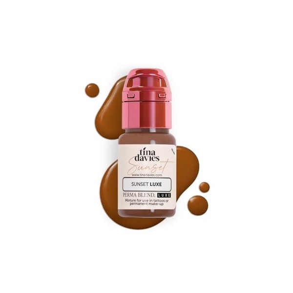Tina Davies Sunset LUXE Collection, maquillage permanent des sourcils – Les couleurs guérissent fidèles au ton, flacons de 1/